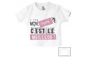 Tee-shirt de bébé à la maison c’est papa qui commande quand maman n’est pas là