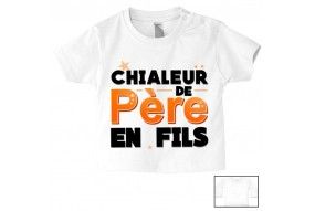 Tee-shirt de bébé à la maison c’est papa qui commande quand maman n’est pas là