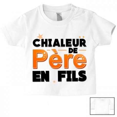 Tee-shirt de bébé à la maison c’est papa qui commande quand maman n’est pas là