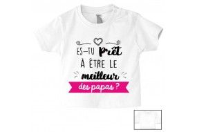 Tee-shirt de bébé à la maison c’est papa qui commande quand maman n’est pas là