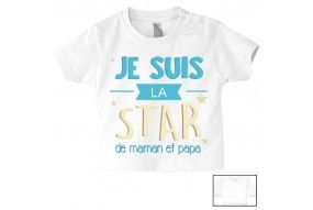 Tee-shirt de bébé à la maison c’est papa qui commande quand maman n’est pas là