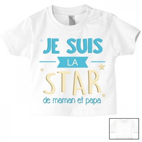 Tee-shirt de bébé à la maison c’est papa qui commande quand maman n’est pas là