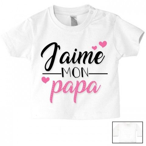 Tee-shirt de bébé je suis beau et costaud comme papa bleu vert