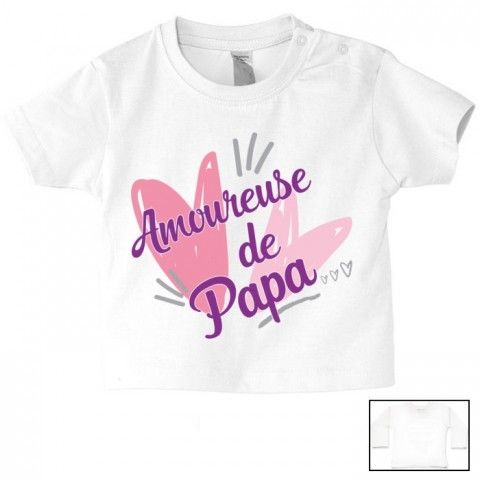 Tee-shirt de bébé je suis beau et costaud comme papa bleu vert