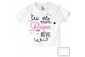 Tee-shirt de bébé à la maison c’est papa qui commande quand maman n’est pas là