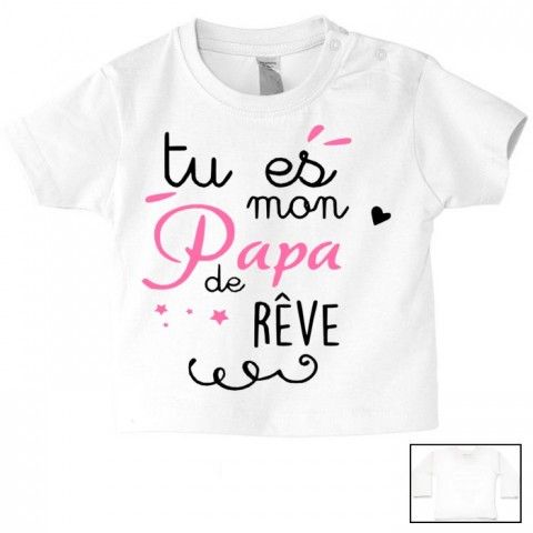 Tee-shirt de bébé à la maison c’est papa qui commande quand maman n’est pas là