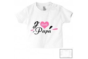 Tee-shirt de bébé à la maison c’est papa qui commande quand maman n’est pas là