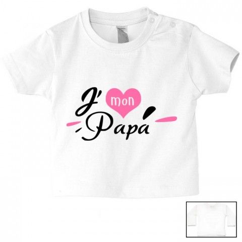 Tee-shirt de bébé à la maison c’est papa qui commande quand maman n’est pas là