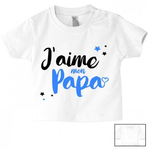 Tee-shirt de bébé à la maison c’est papa qui commande quand maman n’est pas là