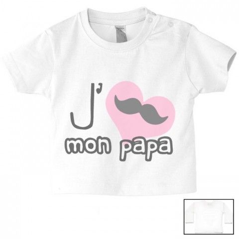 Tee-shirt de bébé à la maison c’est papa qui commande quand maman n’est pas là