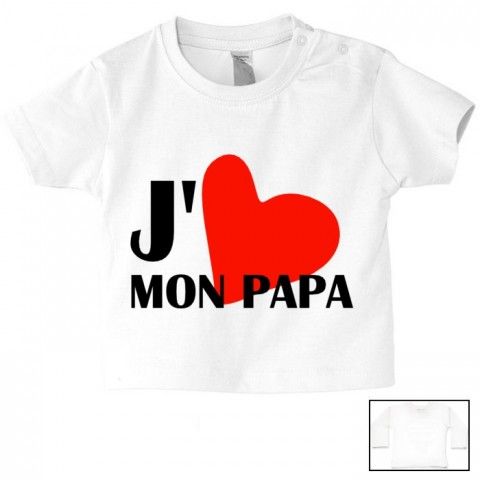 Tee-shirt de bébé à la maison c’est papa qui commande quand maman n’est pas là