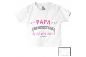 Tee-shirt de bébé à la maison c’est papa qui commande quand maman n’est pas là