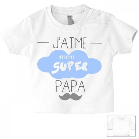 Tee-shirt de bébé à la maison c’est papa qui commande quand maman n’est pas là