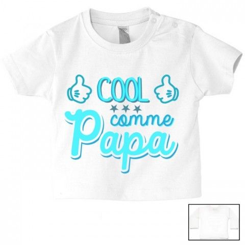 Tee-shirt de bébé à la maison c’est papa qui commande quand maman n’est pas là