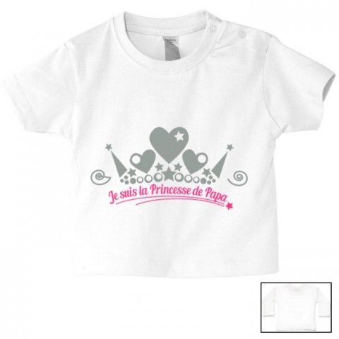 Tee-shirt de bébé à la maison c’est papa qui commande quand maman n’est pas là