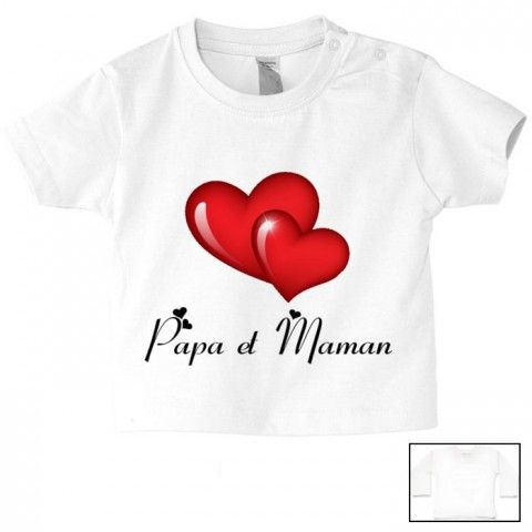 Tee-shirt de bébé à la maison c’est papa qui commande quand maman n’est pas là