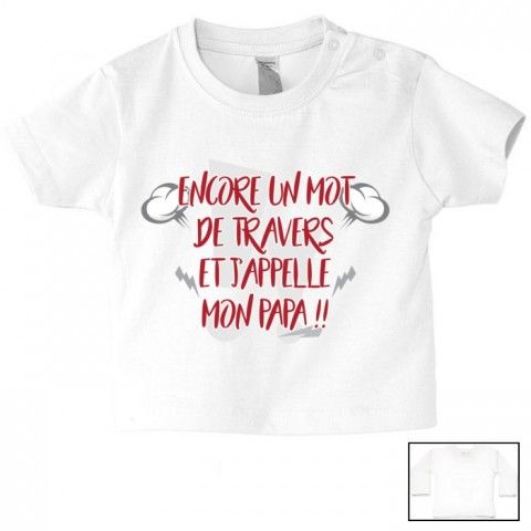 Tee-shirt de bébé je suis beau et costaud comme papa bleu vert