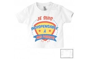 Tee-shirt de bébé à la maison c’est papa qui commande quand maman n’est pas là