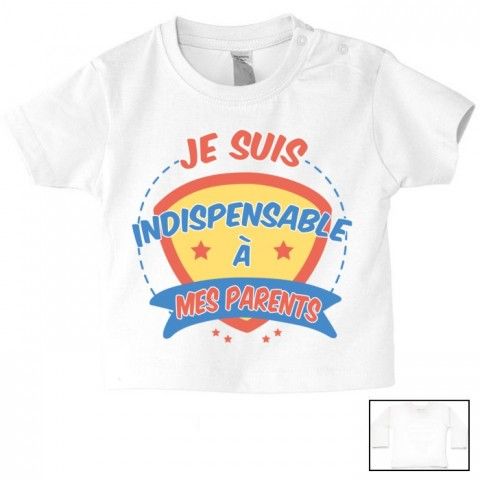 Tee-shirt de bébé à la maison c’est papa qui commande quand maman n’est pas là