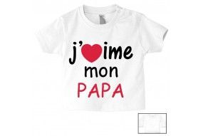 Tee-shirt de bébé je suis beau et costaud comme papa bleu vert