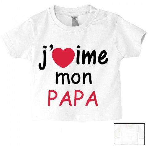 Tee-shirt de bébé je suis beau et costaud comme papa bleu vert