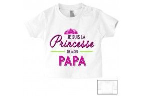 Tee-shirt de bébé à la maison c’est papa qui commande quand maman n’est pas là