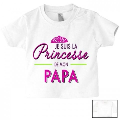 Tee-shirt de bébé à la maison c’est papa qui commande quand maman n’est pas là