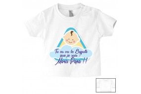 Tee-shirt de bébé à la maison c’est papa qui commande quand maman n’est pas là