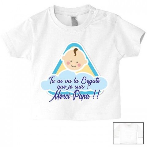 Tee-shirt de bébé à la maison c’est papa qui commande quand maman n’est pas là