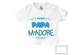 Tee-shirt de bébé à la maison c’est papa qui commande quand maman n’est pas là