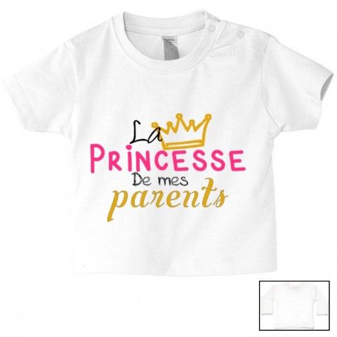 Tee-shirt de bébé à la maison c’est papa qui commande quand maman n’est pas là