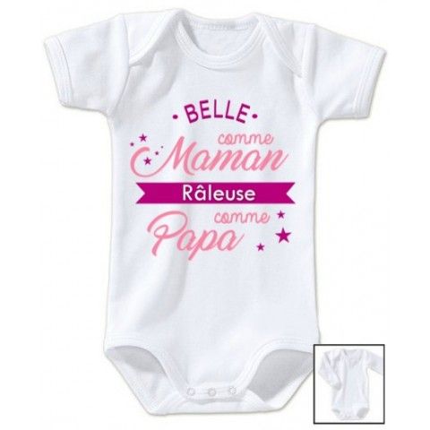 Body  de bébé à la maison c’est papa qui commande quand maman n’est pas là