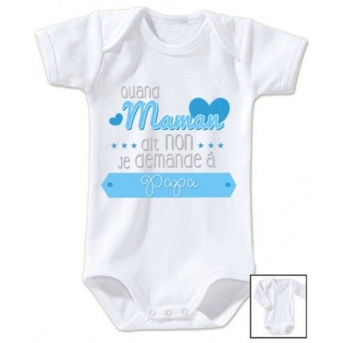 Body  de bébé à la maison c’est papa qui commande quand maman n’est pas là