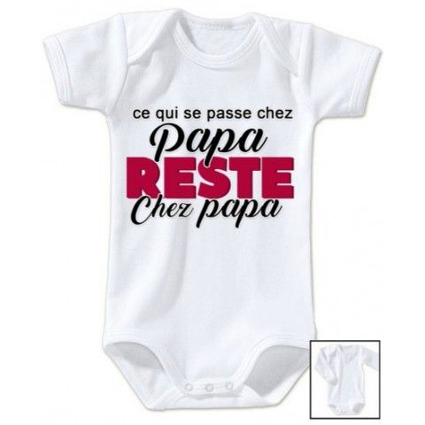 Body  de bébé à la maison c’est papa qui commande quand maman n’est pas là