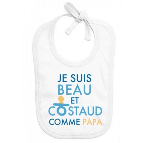 Bavoir de bébé à la maison c’est papa qui commande quand maman n’est pas là