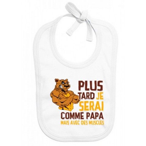 Bavoir de bébé à la maison c’est papa qui commande quand maman n’est pas là