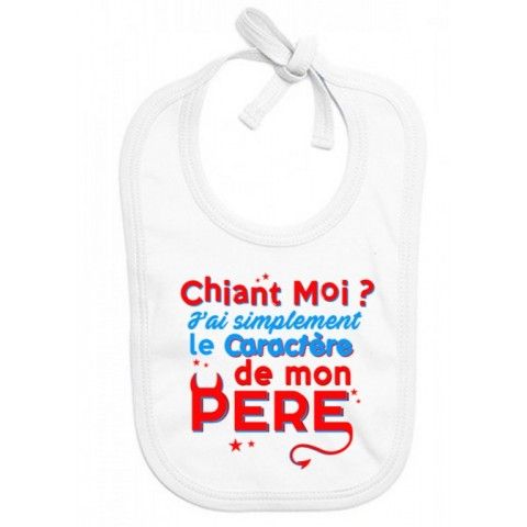 Bavoir de bébé à la maison c’est papa qui commande quand maman n’est pas là