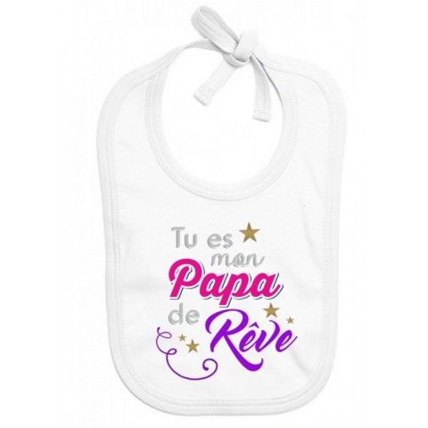 Bavoir de bébé à la maison c’est papa qui commande quand maman n’est pas là