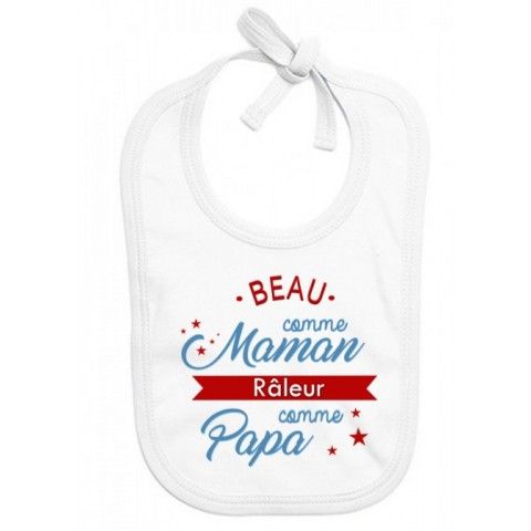 Bavoir de bébé à la maison c’est papa qui commande quand maman n’est pas là