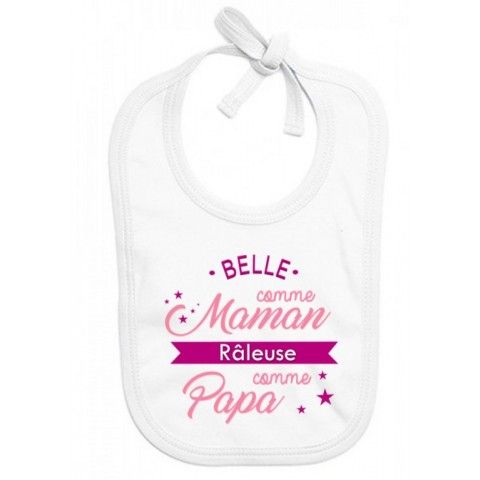 Bavoir de bébé à la maison c’est papa qui commande quand maman n’est pas là