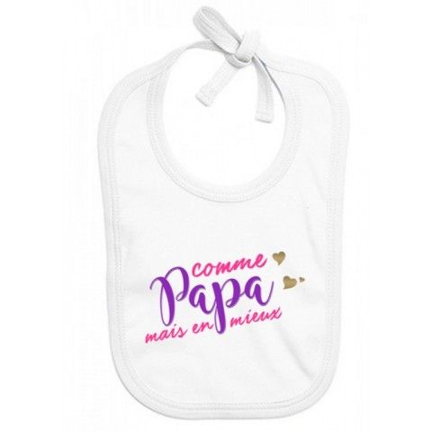 Bavoir de bébé à la maison c’est papa qui commande quand maman n’est pas là