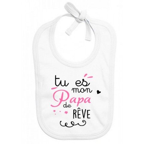 Bavoir de bébé à la maison c’est papa qui commande quand maman n’est pas là