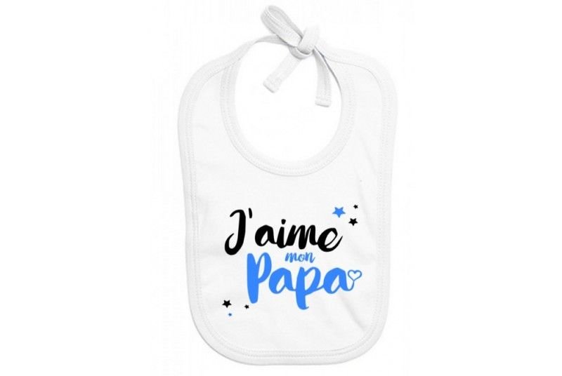 Mon papa m'adore (garcon) : Bavoir bébé