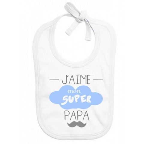 Bavoir de bébé à la maison c’est papa qui commande quand maman n’est pas là