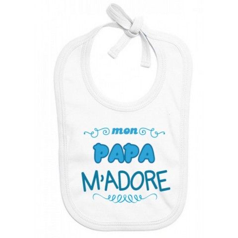 Bavoir de bébé à la maison c’est papa qui commande quand maman n’est pas là