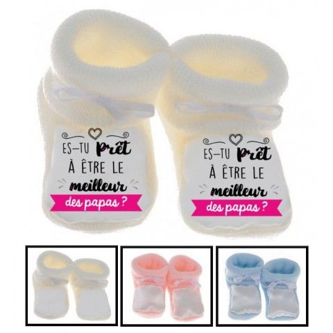 Chaussons de bébé à la maison c’est papa qui commande quand maman n’est pas là