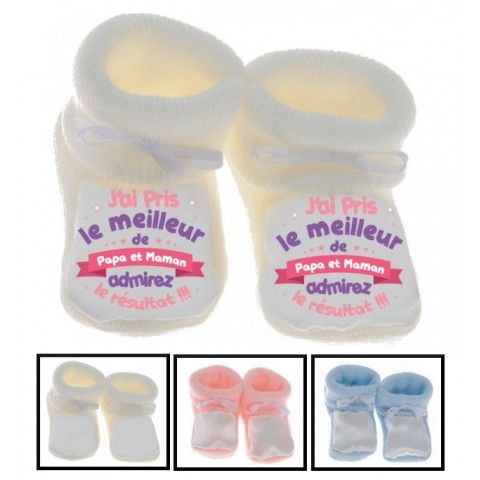 Chaussons de bébé à la maison c’est papa qui commande quand maman n’est pas là