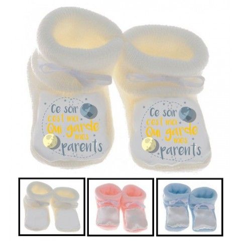 Chaussons de bébé à la maison c’est papa qui commande quand maman n’est pas là