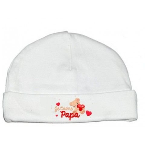 Bonnet De Bebe Je T Aime Papa Nounours