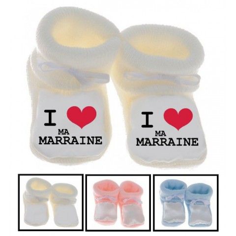 Chaussons de bébé marraine viens me chercher ta sœur m’énerve